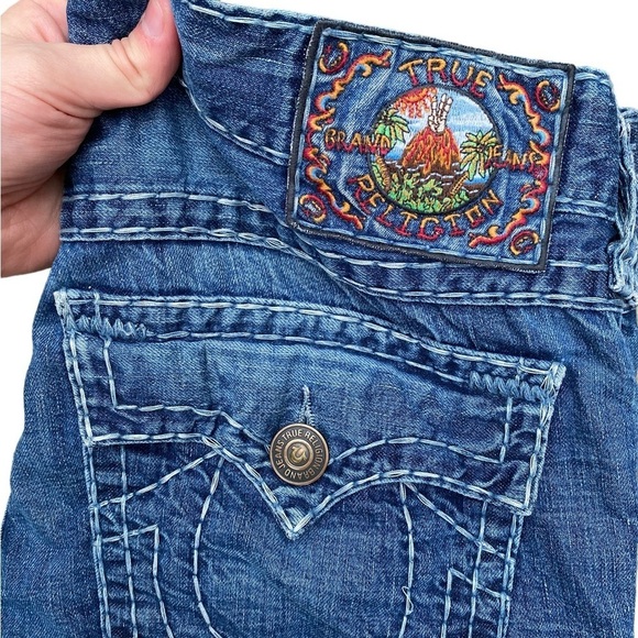 Vintage Embroidered Tab True Religion Jeans Size 34 Blue - Picture 8 of 15